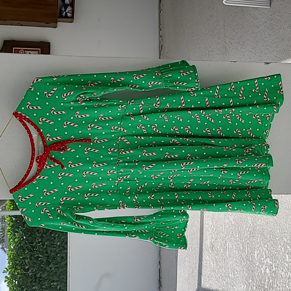 Eleanor Rose CANDY CANES dress 10-12y